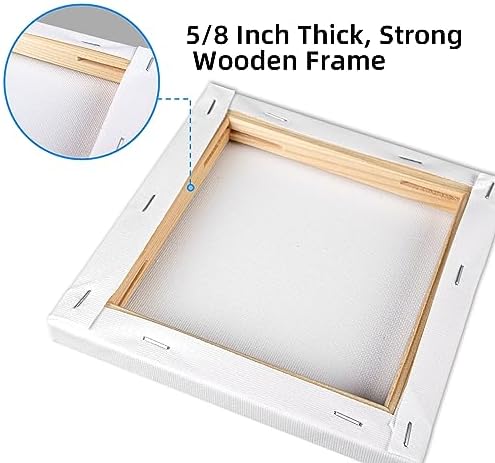 20 Pack Stretched Canvases for Painting-10 Packs of 5x7,8x10
