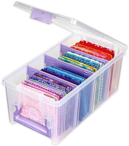ArtBin Semi Satchel Portable Craft Organizer with 3 Dividers - Clear Plastic Storage Case for Art & Craft Supplies