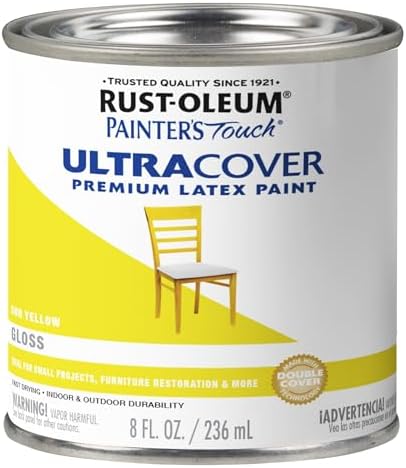 Rust-Oleum Painter's Touch Latex Brush-On Paint, Gloss Sun Yellow