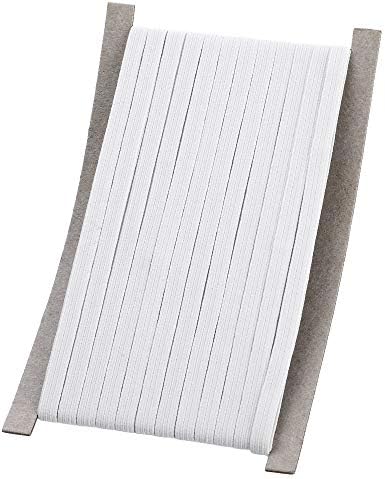 Airisoer Elastic Bands for Sewing 1/4 Inch x 12 Yards, White