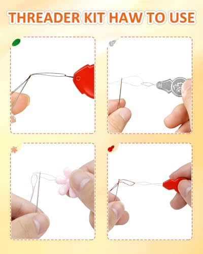 FIVEIZERO Needle Threaders Kit, 24 PCS Needle Threader for Hand Sewing