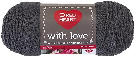 Red Heart 10016767 With Love Yarn, Pewter
