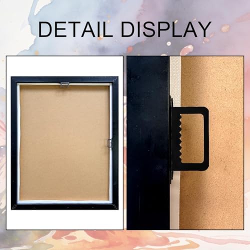Black Blank Canvas with Floating Frame, 12x16 Inch, 1 Pack