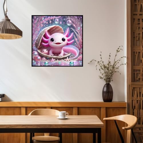 Benjenes Pink Salamander Diamond Art Kits for Adults, Diamond Painting
