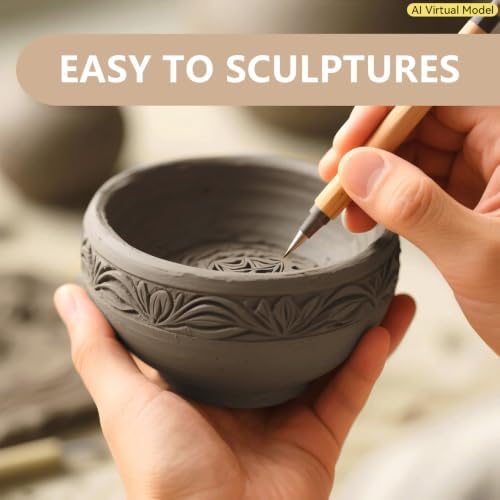 VIBRATITE 10LB Air Dry Clay, Gray Modeling Clay for Pottery & Sculpting | Easy to Shape for Hand Building, Wheel Throwing, DIY Crafts, Classroom Art Projects, Ideal for Beginners & Artists