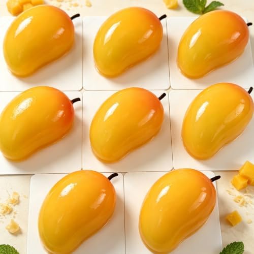 6 Cavity Mango Silicone Molds, Fruit Shapes Design