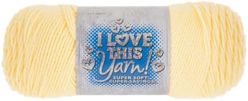 Hobby Lobby I Love This Yarn, 100% Acrylic, 340 Buttercup, Set of 2