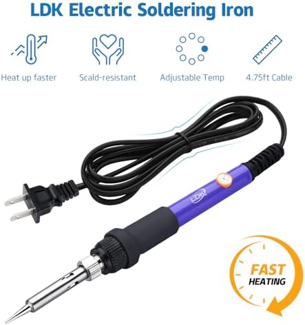 LDK Electric Soldering Iron Kit & Dual Temp Mini Heat Gun | Heat Tools for Epoxy Resin, Shrink Wrap, Vinyl Wrapping, Shrink Tubing, Embossing