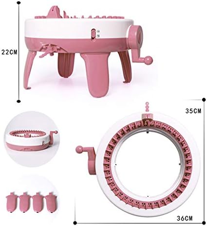 Umootek SENTRO 40 Needles Knitting Machine with Electric Adapter, Knitting Board Rotating Double Loom,Smart Weaving Loom Round Knitting Machines, Weaving Loom Machine Kit for Automatic Knit