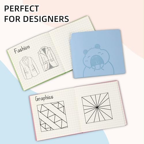 3 Pack Mini Capybara 5x5 Grid Notebooks Cartoon Pocket Quad‑ruled Journals