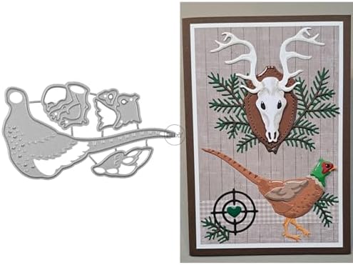 Patchwork Animal Ring Necked Pheasant Metal Cutting Dies for Card Making