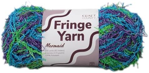 Craft County Fringe Yarn – Medium 4 Polyester Yarn for Scrubby Cloths, Personalized Gifts, and More!