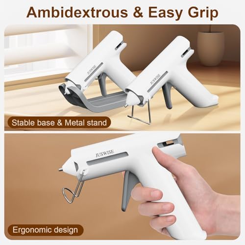 Cordless Hot Glue Gun and 20 Sticks Set, 60s Fast Preheating, Mini