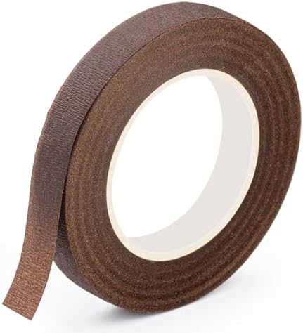 Floral Tape, 1/2inch Brown Flower Tape for Bouquet Floral Crafts