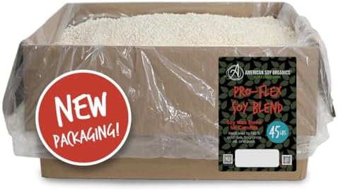 American Soy Organics Pro-Flex Soy Blend Wax Beads for Candles, 45 lbs