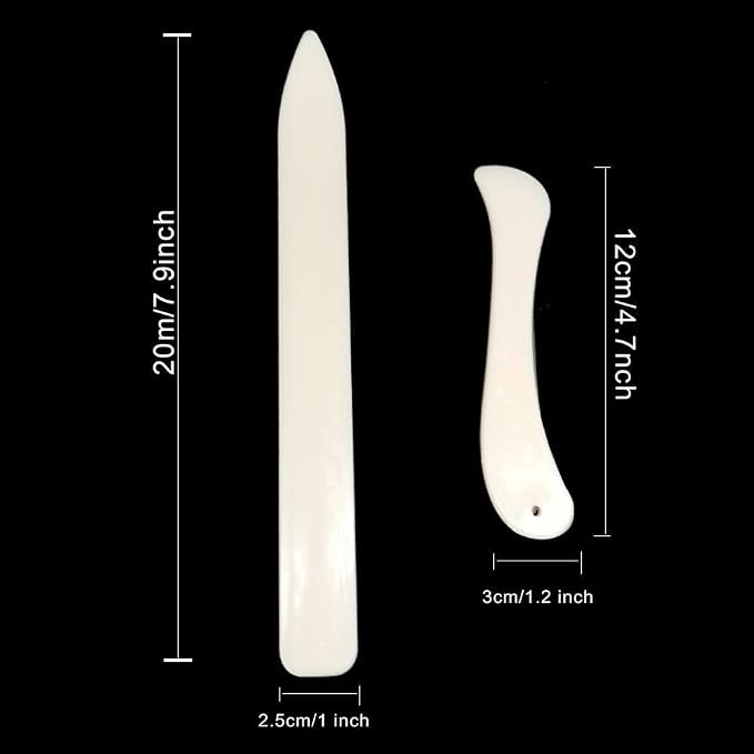 Premium Folder Paper Creaser Set Folding Scoring Burnishing Crafting Scrapbooking Tool for DIY Bookbinding Paper & Leather Crafts Card Making and Office Supplies