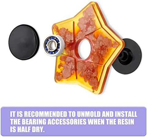 NiArt Fidget Spinner Silicone Resin Mold Kit, 5 Molds, 10 Bearings Set