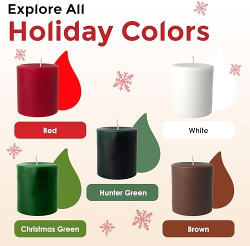 Christmas Candle Dye Chips, Soy & Paraffin Candle Making, 5 Holiday Colors