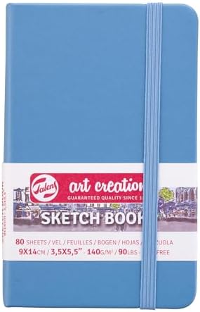 Talens Art Creation Sketchbook, Lake Blue, 80 Sheets, 3.5 x 5.5 in