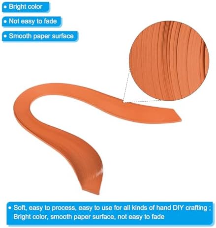 PATIKIL 240pcs Quilling Strips Paper, 3mm x 39cm Orange Red