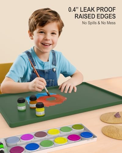 Silicone Art Mat for Crafts, 12" x 19" Waterproof Non-Slip Painting Mat