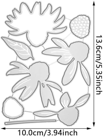 Cutting Dies Metal Stencils Scrapbooking Tools DIY Embossing Template for Paper Card Making Album Arts Crafts Supplies (Flower Set D-10x13.6cm)