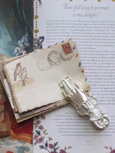 Lady's Hand Shaped Metal Clip Page Holder VintageAccessory for Journaling & Traveler's Notebooks Bullet JunkJournal Clip Decorative Clips Gifts for Book Lovers,Journalers,Woman Writers Silver