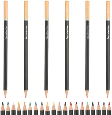 PATIKIL Colored Pencils, Beige Color Drawing Pencils with Oil-Based Cores Art Scrapbook Supplies for Adult Coloring Books Artists Beginners Drawing Sketching, 6 Pcs
