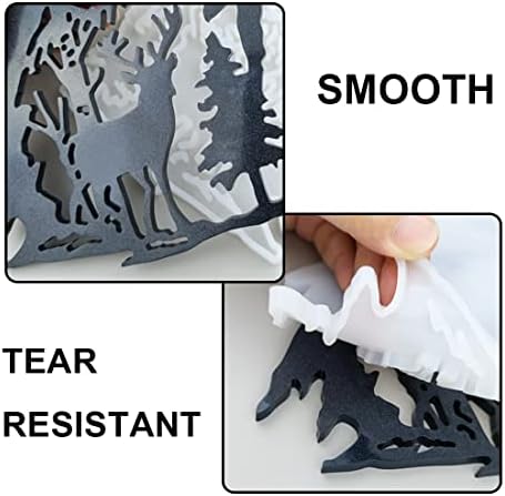 Deer Head Wall Hanging Resin Silicone Mold, Deer Epoxy Casting Mold for Wall Hanging Mount Home Office Decoration, DIY Crafts Door Wall Art Party Decoration