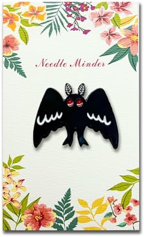 Needle Minder for Keeping Sewing & Embroidery Needles – Magnetic Needlepoint Holder, Cross Stitch Supplies – Secure & Decorative Needle Minders for Stitching & Crafting (Mothman)
