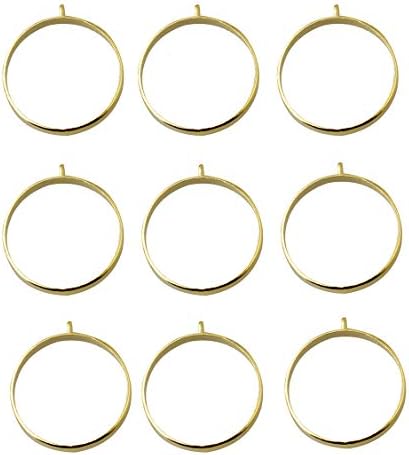 ALLinONE Gold Plated Bezel Pendant Charm Blank Frame for DIY Resin Jewelry Making (Round)