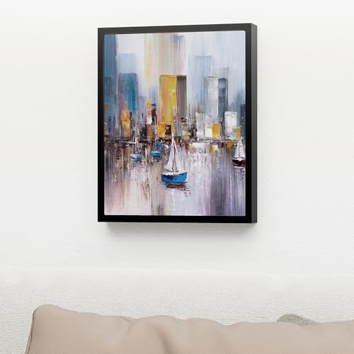 Venusmiles Canvas Frame 8x10 Frame for Canvas Painting Floating for 1" Deep, Floater for Canvas Artist Panel Oil Painting Wall Art Décor, Vertical or Horizontal Picture Wall Decor, Black