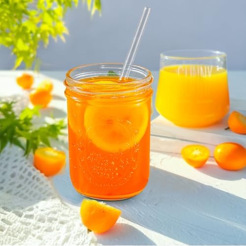 Miuyhji 16 oz Wide Mouth Glass Mason Jars with Lids, 9 Pack for Canning