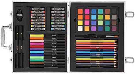 Darice Studio Kids Art Set in Metal Assorted Case Colors, 71 pieces