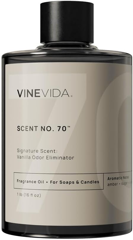 VINEVIDA [16oz] Vanilla Odor Eliminator Fragrance Oil for Candle Making - Made in USA Candle Scents for Candle Making - Natural Candle Fragrance Oil - Scents for Soap Making