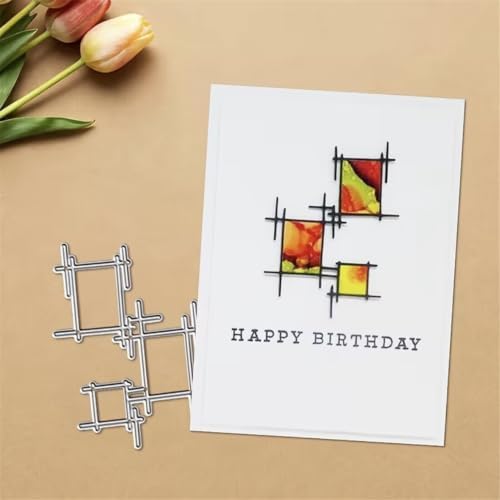 Scrapbooking Die-Cuts for Card Making, Christmas Metal Cutting Dies, Paper Craft Punch Template, Background Embossing Stencils, DIY Album Décor (Small Photo Frames-8x6cm)