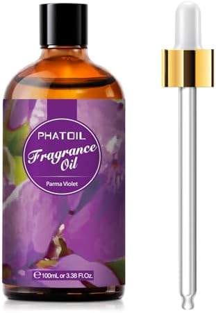 PHATOIL Parma Violet Fragrance Oil for Diffuser Aromatherapy 3.38FL.OZ | Long Lasting Scented Oils For Humidifier, Air Freshener, DIY Soap Candle, Scent Project Making, Aroma Oil for Home Freshening