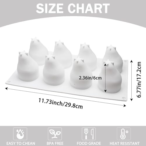 3D Pear-shaped Silicone Molds for Mousse, Cake, Pastry, Chocolate
