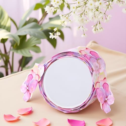 Colorful Floral Petal Washi Tape Set – Decorative Masking Tape for Scrapbooking, Journals, DIY Crafts, and School Office Supplies, Cute Flower Stickers, Adhesive Paper Tapes for Aesthetic