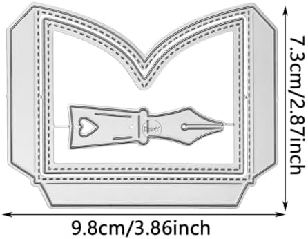 Book Label Pen Nib Metal Cutting Dies for Card Making