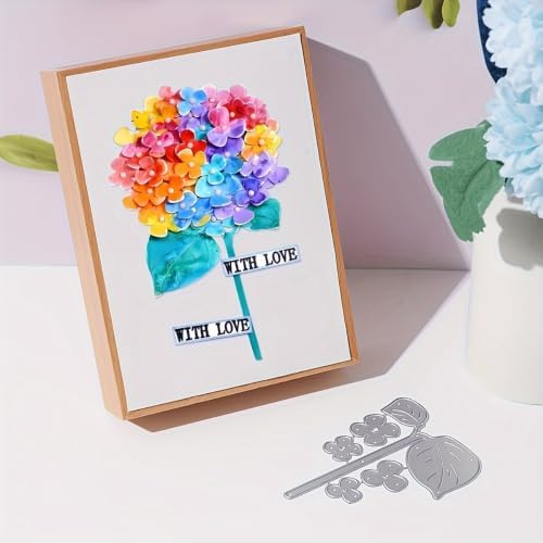 Flowers Metal Cutting Die for Scrapbooking - Cut Stencils for DIY Scrapbook Photo Album Decorative Paper Card, Card Making Supplies, Stencils & Crafting Die Cut (Flower Leaves 3.6 x 2.7 in)