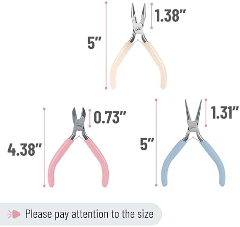 Mr. Pen- Pliers for Jewelry Making, 3 Pack, Chain Nose