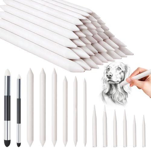 148PCS 12 Sizes Blending Stumps and Tortillion for Drawing Artist Sketch