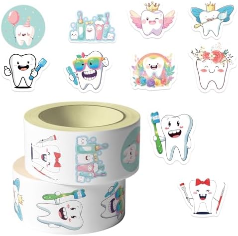 500Pcs Tooth Fairy Stickers Waterproof Vinyl Labels