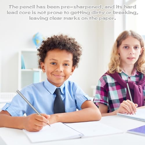 60 Pack Bulk Silver Colored Pencils for Kids, Pre-sharpened Art Pencils Back to School Supplies Set, Drawing Sketching Pencils for Students, Teachers, Classroom