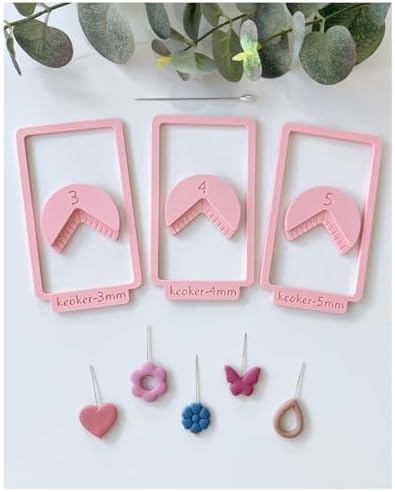 Keoker Polyme Clay Bead Hole Maker, Bead Clay Cutters, Polymer Clay Tool, Earring Drill Guide