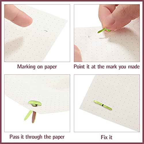 Hotop 500 Pcs Brad for Paper Crafts Metal Paper Fasteners,Multicolored