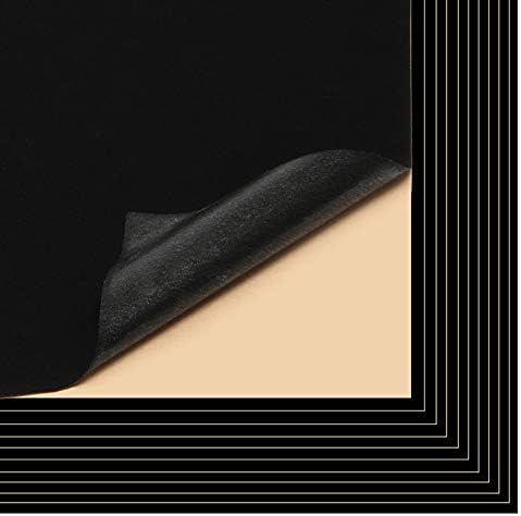 Mesheshe 10PCS Self Adhesive Felt, DIY Self Adhesive Fabric for Art & Crafts, Peel and Stick Felt for Drawer and Jewelry Box Felt Liner, A4 Size (8.3" x 11.8", Black) (Pack of 2)