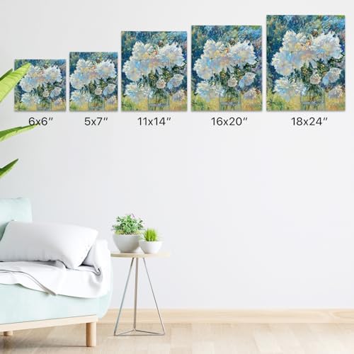 conda 8x10 inch Stretched Canvas for Painting, Pack of 10, 100% Cotton, 5/8 in Profile Blank Stretched Canvas Value Bulk Pack Art White Canvas for Acrylics, Oils Painting
