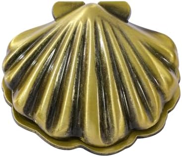 Vintage Shell Metal Binder Clip, Gold Book Clip for Journal & Desk